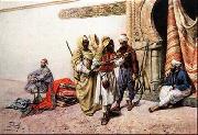 Arab or Arabic people and life. Orientalism oil paintings  307